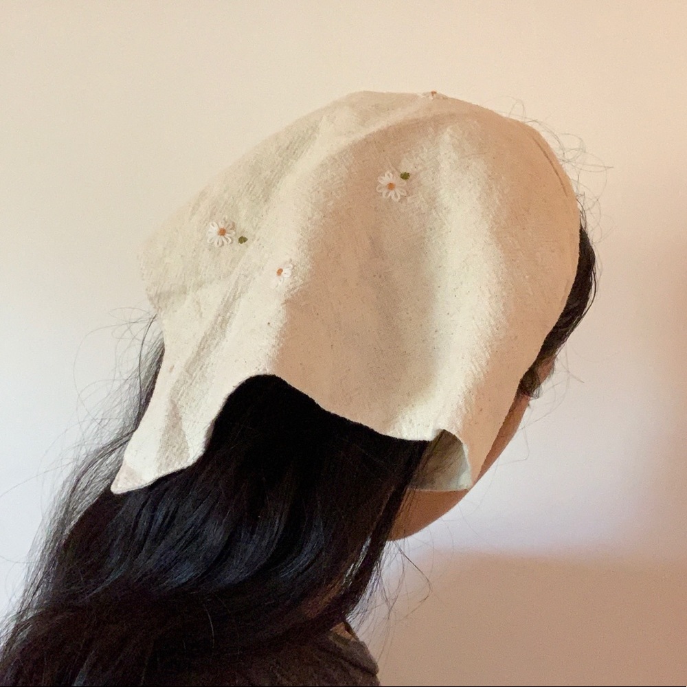 vintage floral embroidered bandana